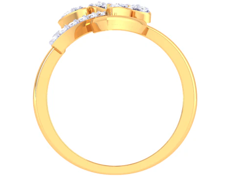 Printable 3D jewelry model of Lady diamond ring 3D Model