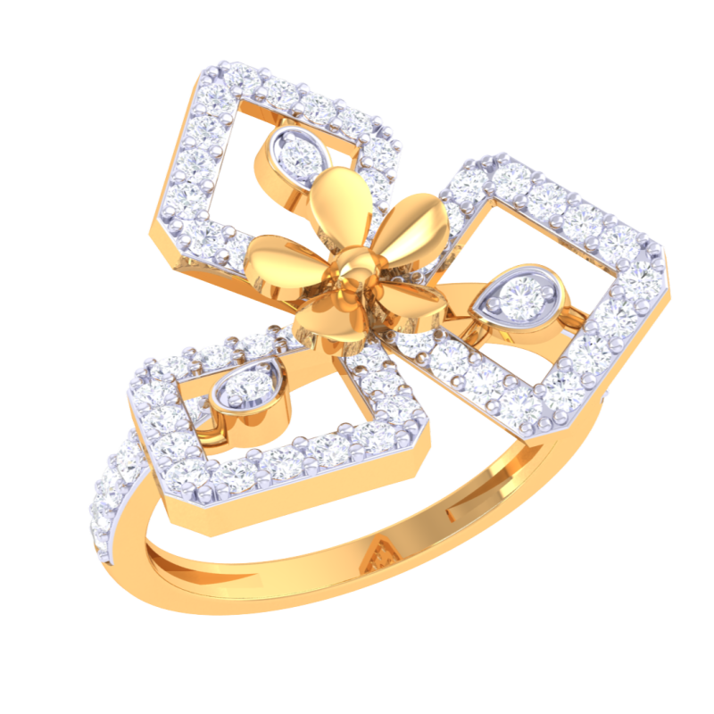 Printable 3D jewelry model of Lady diamond ring Modelo 3D .c4d .max .obj .3ds .fbx .stl .blend 
