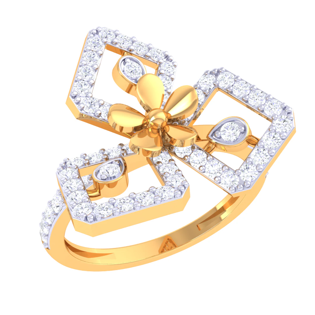 Printable 3D jewelry model of Lady diamond ring 3D Model .c4d .max .obj .3ds .fbx .stl .blend 