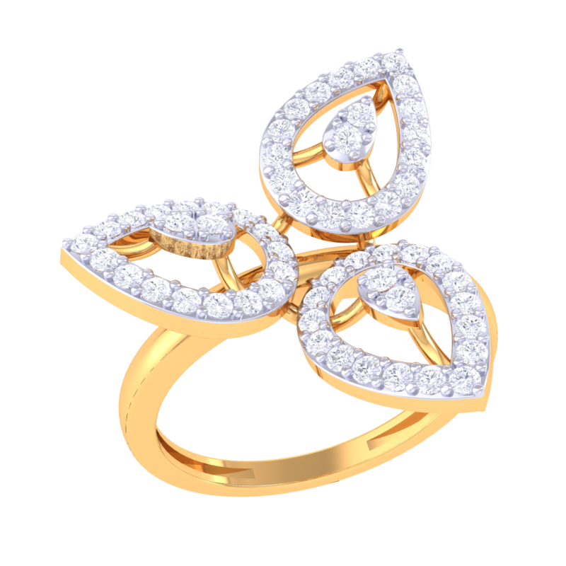 Printable 3D jewelry model of Lady diamond ring 3Dモデル .c4d .max .obj .3ds .fbx .stl .blend