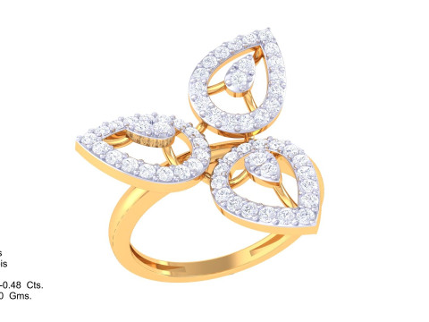 Printable 3D jewelry model of Lady diamond ring 3Dモデル