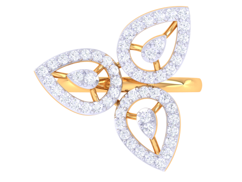 Printable 3D jewelry model of Lady diamond ring 3Dモデル