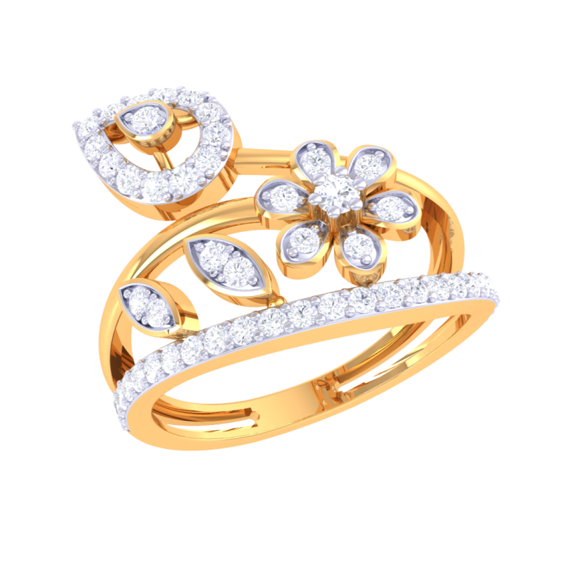 Printable 3D jewelry model of Lady diamond ring Modello 3D .c4d .max .obj .3ds .fbx .stl .blend
