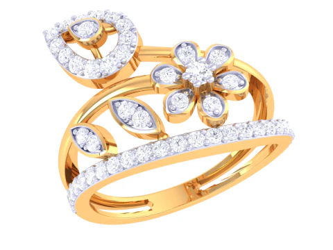 レディ ダイヤモンド リングの印刷可能な 3D ジュエリー モデル 3Dモデル