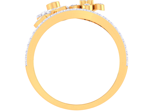 Printable 3D jewelry model of Lady diamond ring Modello 3D