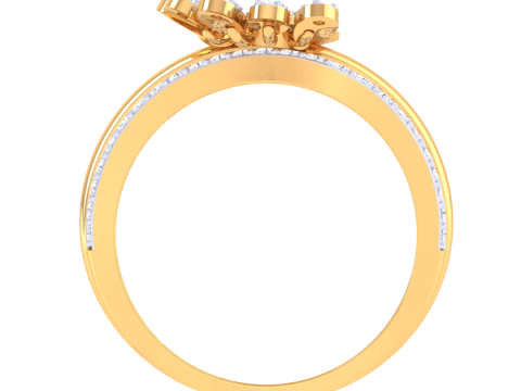Printable 3D jewelry model of Lady diamond ring 3D Model