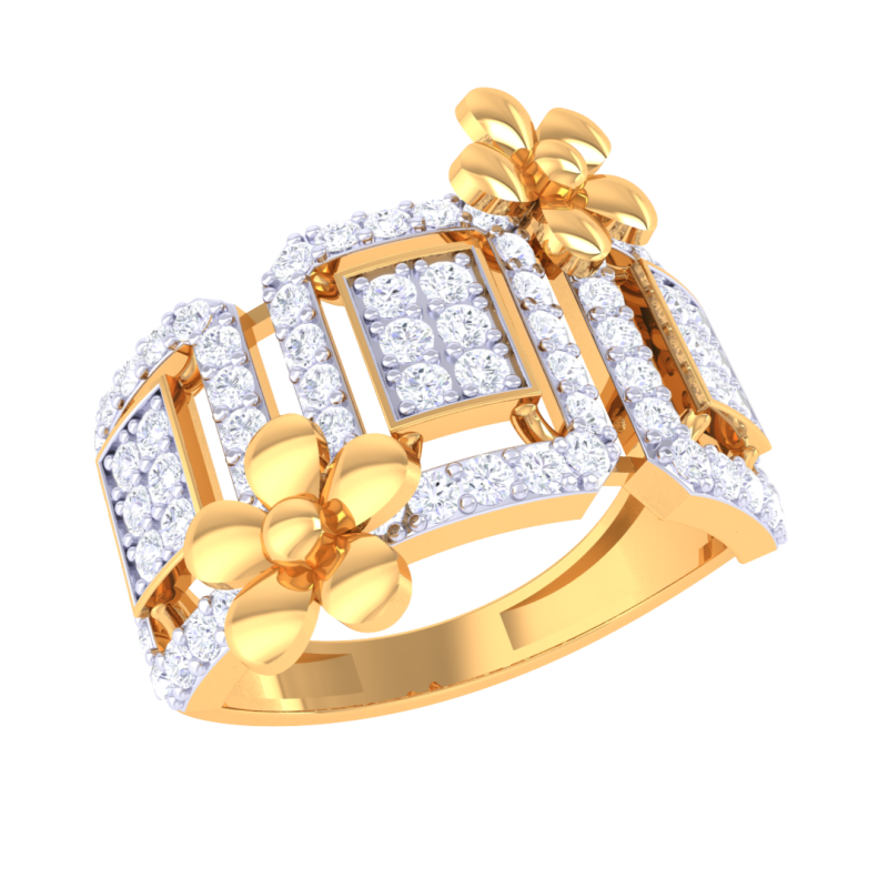 Printable 3D jewelry model of Lady diamond ring 3D 모델 .c4d .max .obj .3ds .fbx .stl .blend
