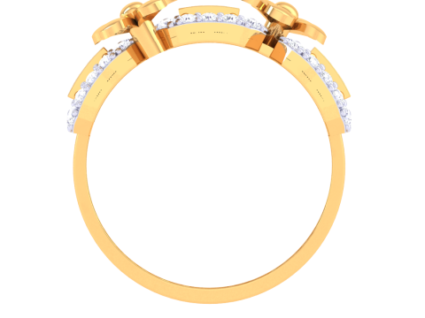 Printable 3D jewelry model of Lady diamond ring 3D 모델