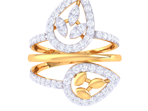 Printable 3D jewelry model of Lady diamond ring 3D 모델