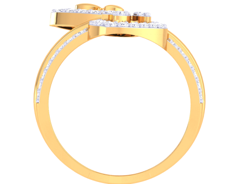 Printable 3D jewelry model of Lady diamond ring Modelo 3D