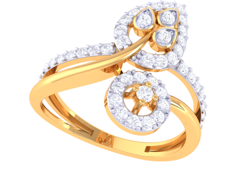 Printable 3D jewelry model of Lady diamond ring Modèle 3D