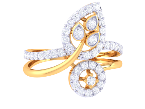 Printable 3D jewelry model of Lady diamond ring Model 3D
