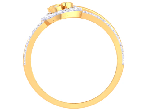 Printable 3D jewelry model of Lady diamond ring 3D Model