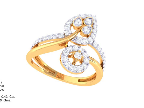 Printable 3D jewelry model of Lady diamond ring 3D Model