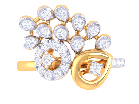 Printable 3D jewelry model of Lady diamond ring 3D Model