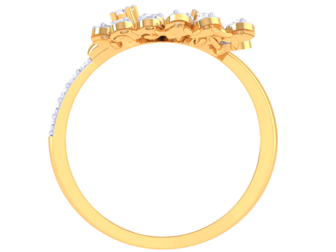 Printable 3D jewelry model of Lady diamond ring 3D Model