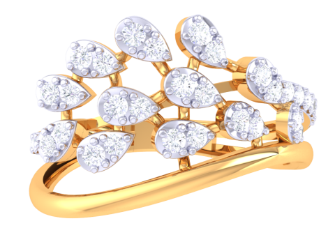 Printable 3D jewelry model of Lady diamond ring 3D Модель