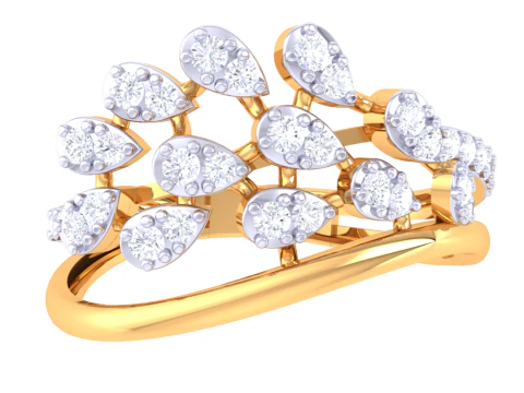 Printable 3D jewelry model of Lady diamond ring 3D Model