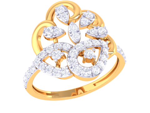 Printable 3D jewelry model of Lady diamond ring 3D 模型