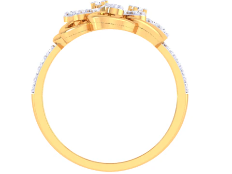 Printable 3D jewelry model of Lady diamond ring 3D Model