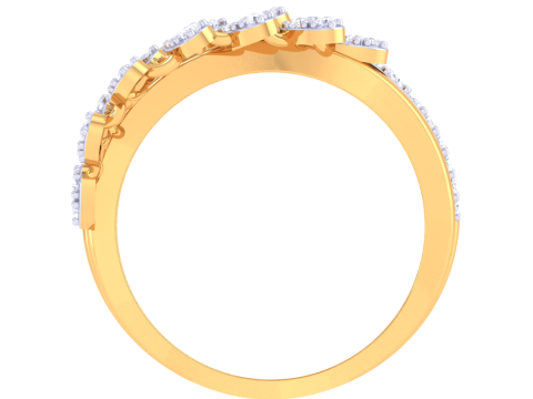 Printable 3D jewelry model of Lady diamond ring 3D Model