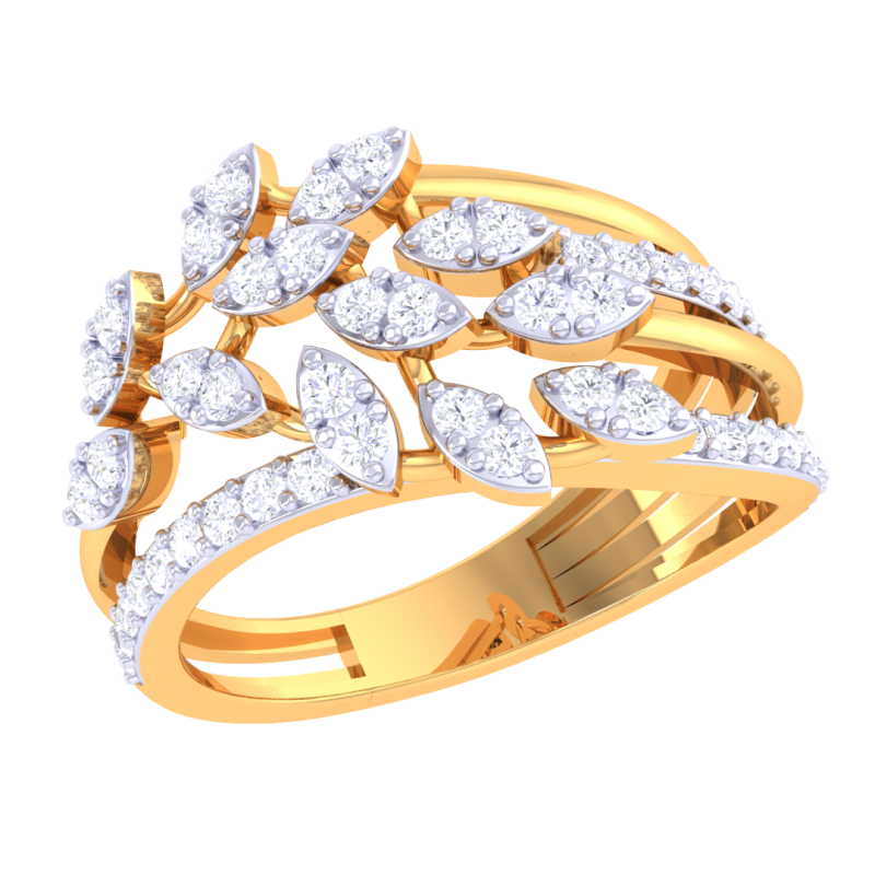 Printable 3D jewelry model of Lady diamond ring 3Dモデル .c4d .max .obj .3ds .fbx .stl .blend 