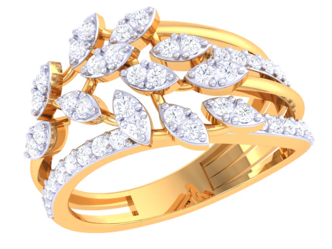 Printable 3D jewelry model of Lady diamond ring 3D Model