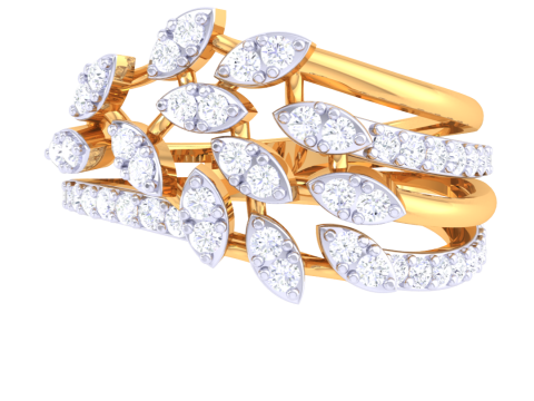 Printable 3D jewelry model of Lady diamond ring 3Dモデル