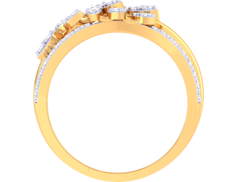 Printable 3D jewelry model of Lady diamond ring 3Dモデル