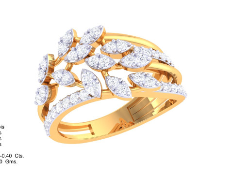 Printable 3D jewelry model of Lady diamond ring 3Dモデル