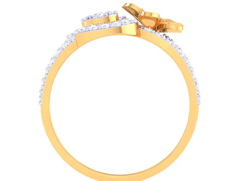 Printable 3D jewelry model of Lady diamond ring 3D Model