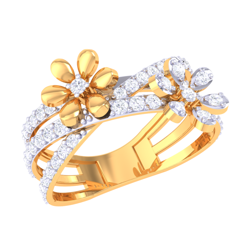 Printable 3D jewelry model of Lady diamond ring 3D Модель .c4d .max .obj .3ds .fbx .stl .blend