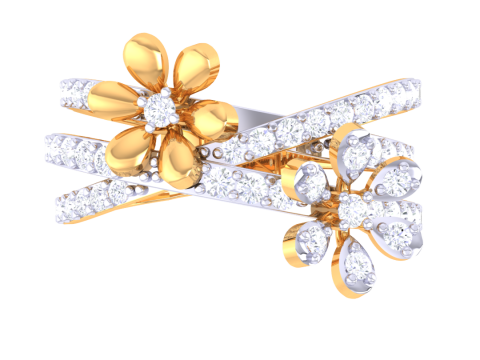 Printable 3D jewelry model of Lady diamond ring 3D Модель
