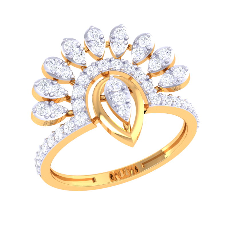 Printable 3D jewelry model of Lady diamond ring 3D मॉडल .c4d .max .obj .3ds .fbx .stl .blend