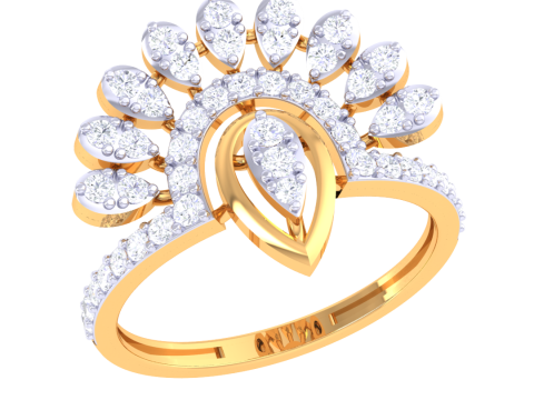 Printable 3D jewelry model of Lady diamond ring 3D-Modell