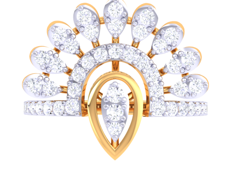 Printable 3D jewelry model of Lady diamond ring 3D मॉडल