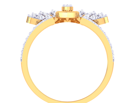 Printable 3D jewelry model of Lady diamond ring 3D मॉडल