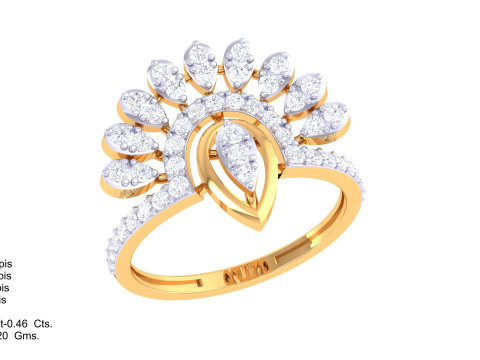 Printable 3D jewelry model of Lady diamond ring 3D मॉडल