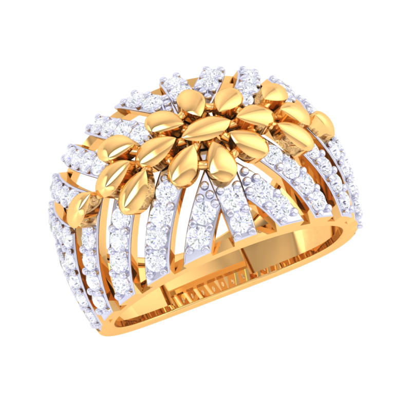Printable 3D jewelry model of Lady diamond ring 3D Модель .c4d .max .obj .3ds .fbx .stl .blend