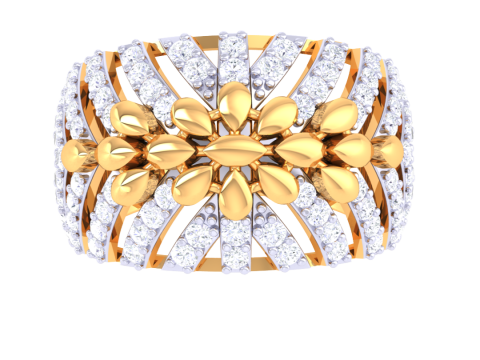 Printable 3D jewelry model of Lady diamond ring 3D Модель