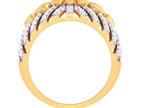 Printable 3D jewelry model of Lady diamond ring 3D Модель