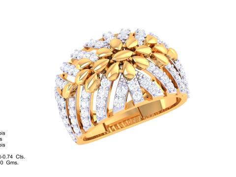 Printable 3D jewelry model of Lady diamond ring 3D Модель