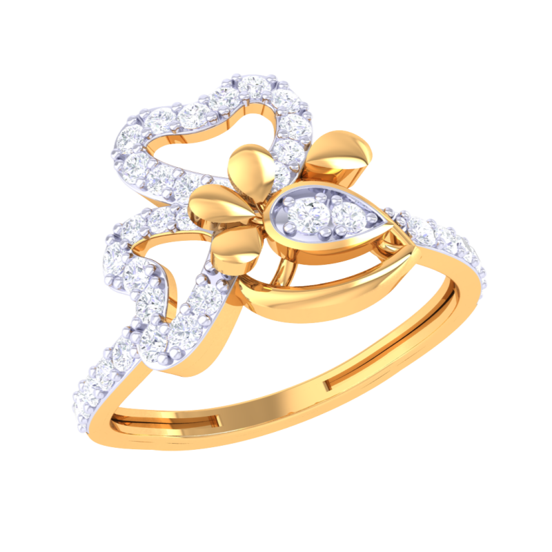 Printable 3D jewelry model of Lady diamond ring 3D मॉडल .c4d .max .obj .3ds .fbx .stl .blend