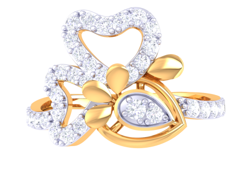Printable 3D jewelry model of Lady diamond ring 3D मॉडल