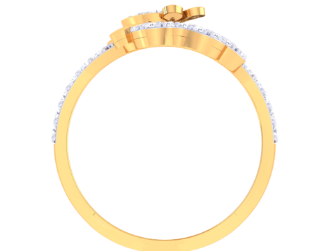 Printable 3D jewelry model of Lady diamond ring 3D मॉडल