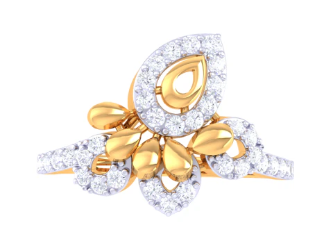 Printable 3D jewelry model of Lady diamond ring 3D Model