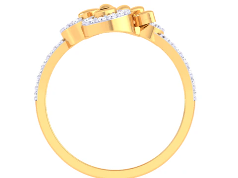 Printable 3D jewelry model of Lady diamond ring 3D Model