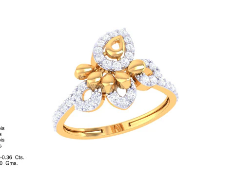 Printable 3D jewelry model of Lady diamond ring 3D Model