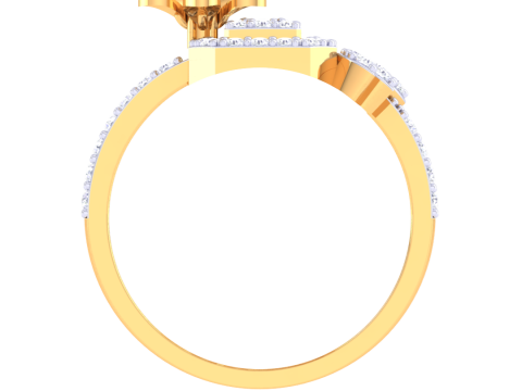 Printable 3D jewelry model of Lady diamond ring 3Dモデル