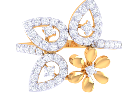 Printable 3D jewelry model of Lady diamond ring Modello 3D